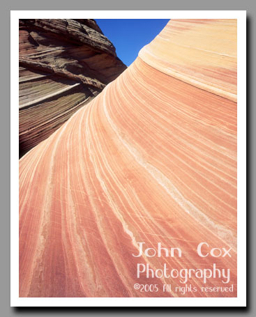 Sandstone striations on the Wave in Coyotte Cuttes on the Utah - Arizona border.